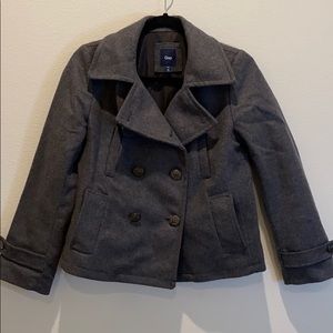 Gap Charcoal Wool Pea Coat